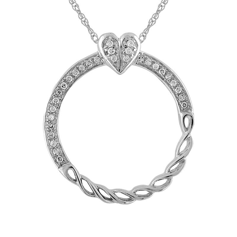 Pandantiv cu Lant Blanco's Aur 18k Diamante, 45 PF9415-W