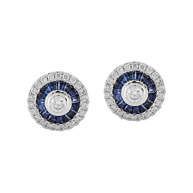 Cercei Deruvo Aur 18k Diamante, Safire E4308SWN-W