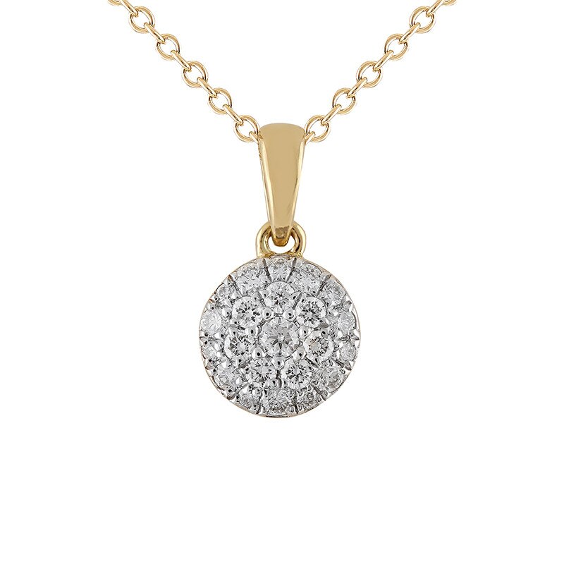 Pandantiv cu Lant Blanco's Aur 18k Diamante, Ajustabil 40-45 P24523-Y