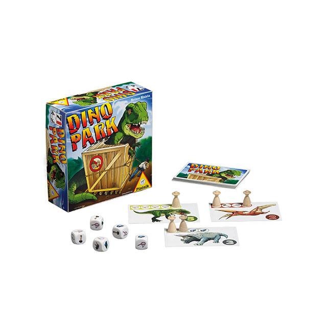 Joc de societate Piatnik Parc Dino cu zaruri, in limba Maghiara