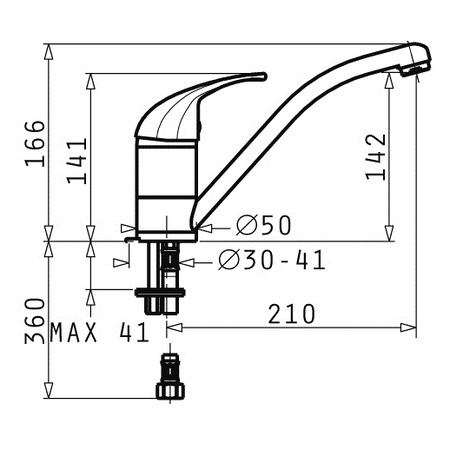 Pachet chiuveta pyragranite + Baterie Pyramis Premium Piera, 1 1/4B 1D ST, 860x500mm, adancime 66-186mm, Beige