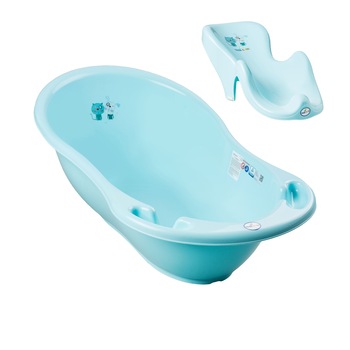 Set cadita copii Catel&Pisica Albastru 102 cm cu senzor de temperatura + suport anatomic cadita Set cadita copii Catel&Pisica Albastru 102 cm cu senzor de temperatura + suport anatomic cadita