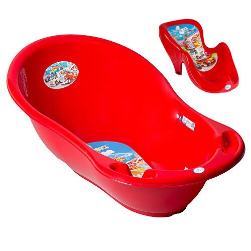 Set cadita copii Cars Rosu 102 cm cu senzor de temperatura + suport anatomic cadita