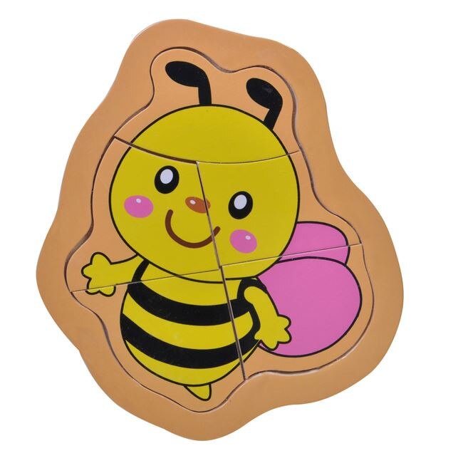 Puzzle Zola® Incastru lemn, Albinuta- 5 Piese