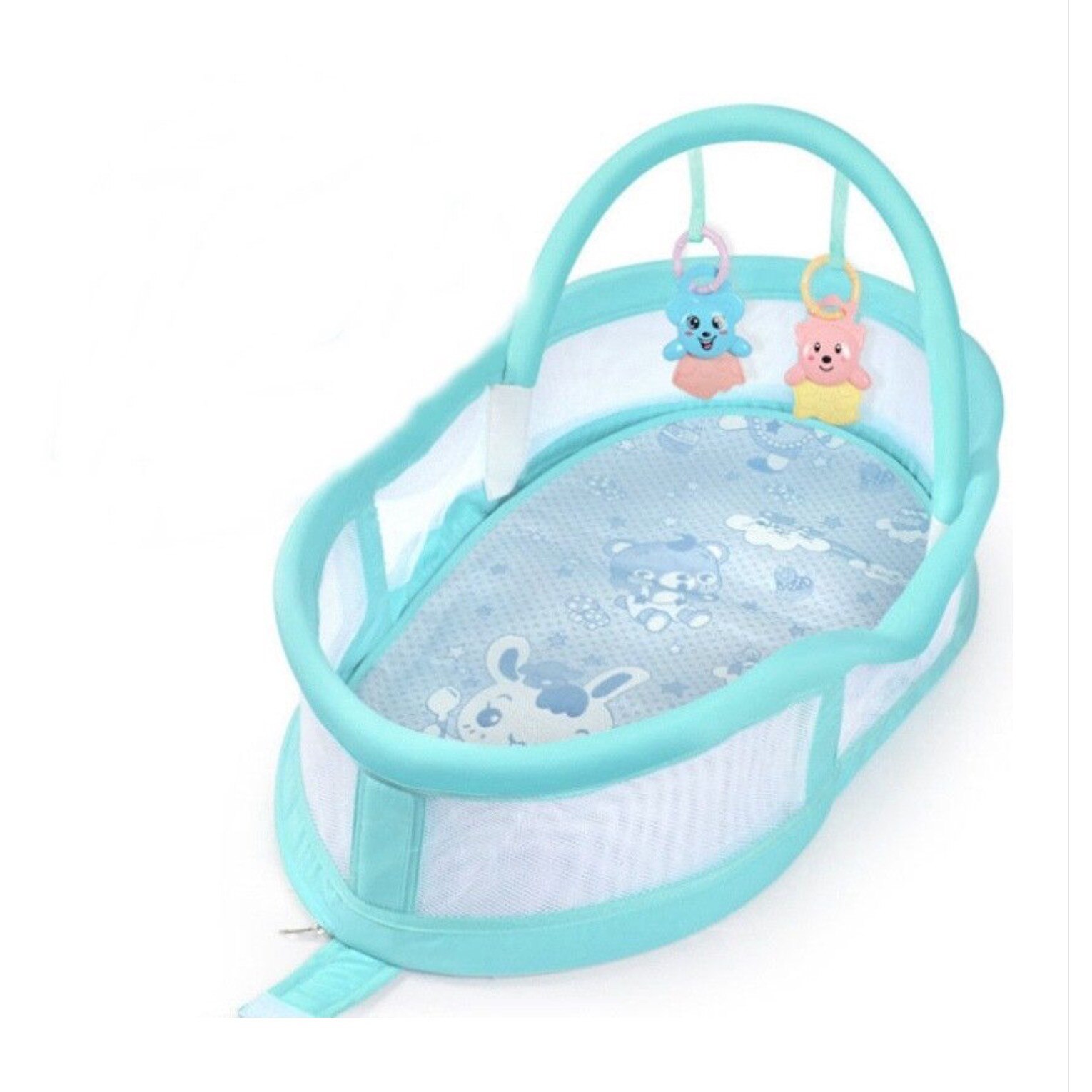 Patut portabil stil cosulet Baby Grace Bleu