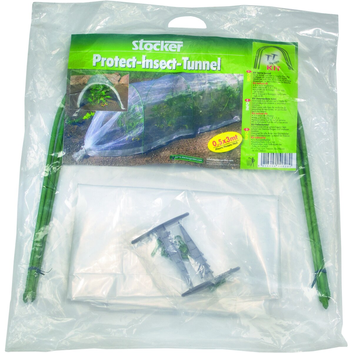 Tunel cu protectie anti-insecte, 0,5 x 3 m