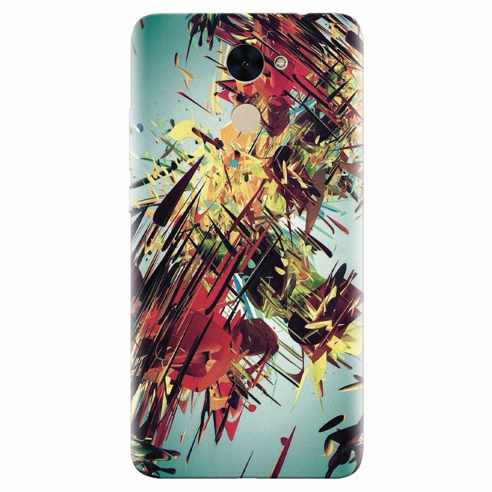 Husa silicon pentru Huawei Nova Lite Plus, Complex Abstract Colorful 3D Drawing