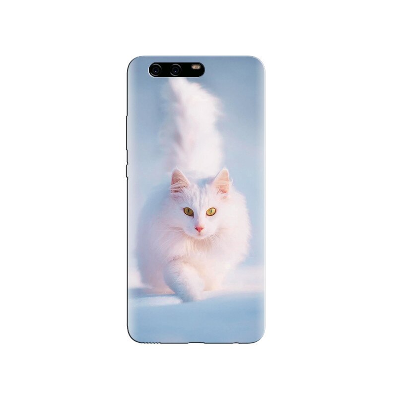 Husa Huawei P10 PLUS Beautiful White Cat Best Background