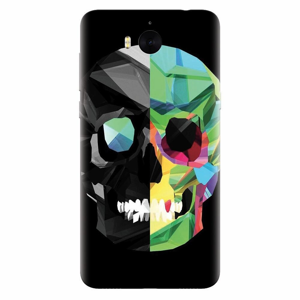 Husa silicon pentru Huawei Y5 2017, Colorful Skull