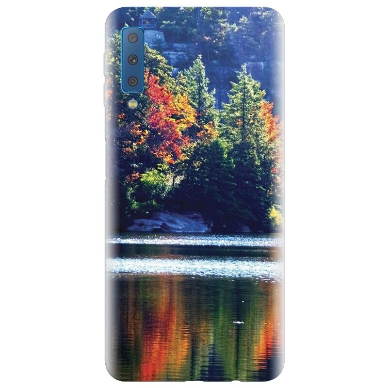 Husa silicon pentru Samsung Galaxy A7 2018, Lake Minnewaska Autumn