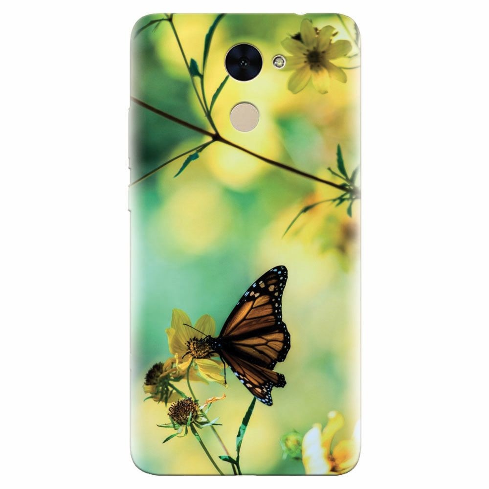 Husa silicon pentru Huawei Enjoy 7 Plus, Butterfly