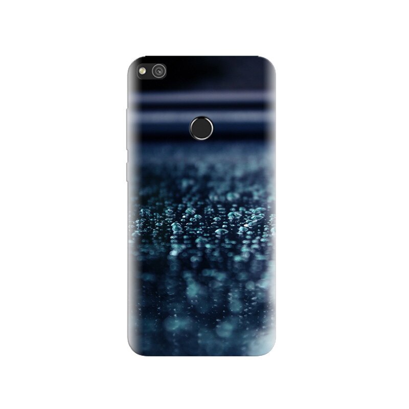 Husa Huawei P8 Lite 2017 Macro Water Drops Blue Surface