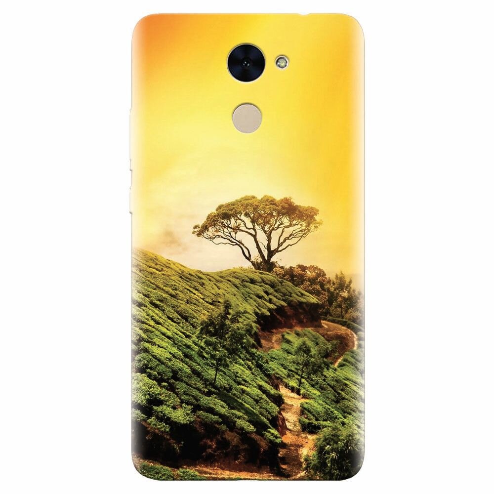 Husa silicon pentru Huawei Nova Lite Plus, Hill Top Tree Golden Light
