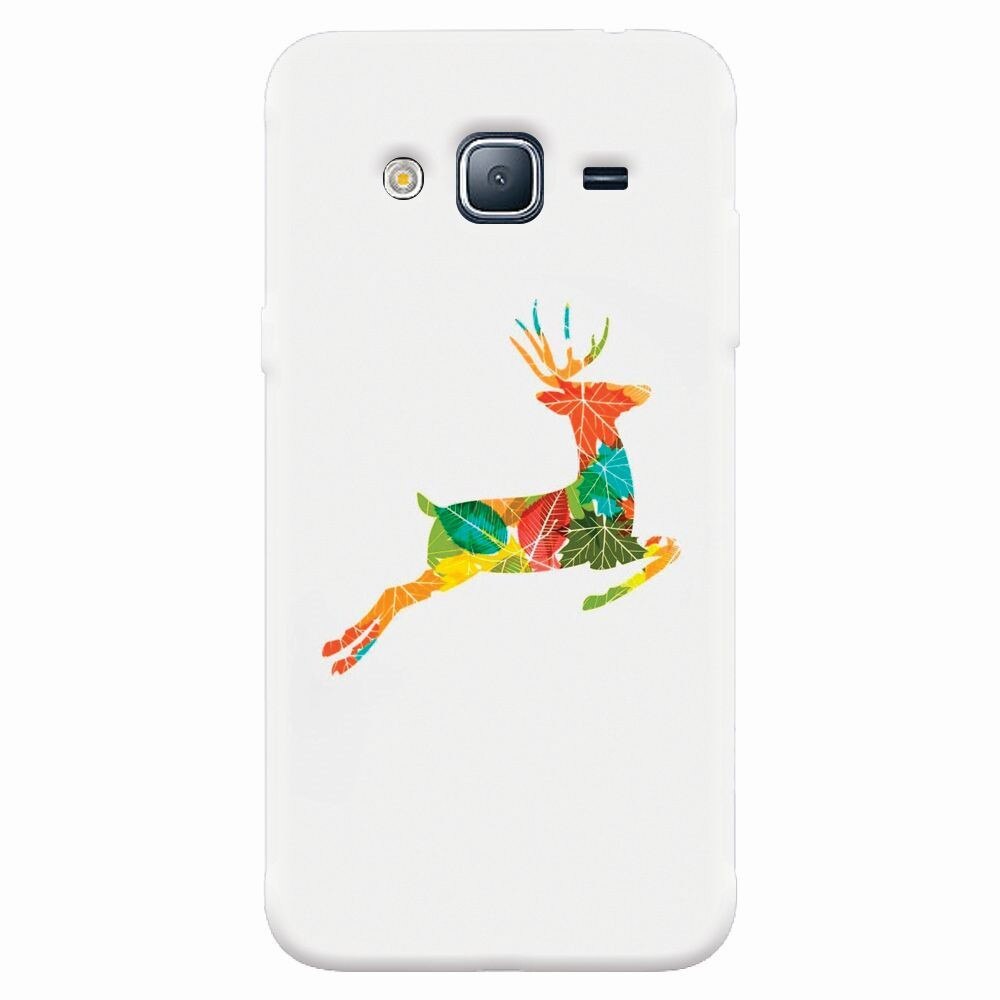 Husa silicon pentru Samsung Galaxy J5 2015, Colorful Reindeer Jump Illustration