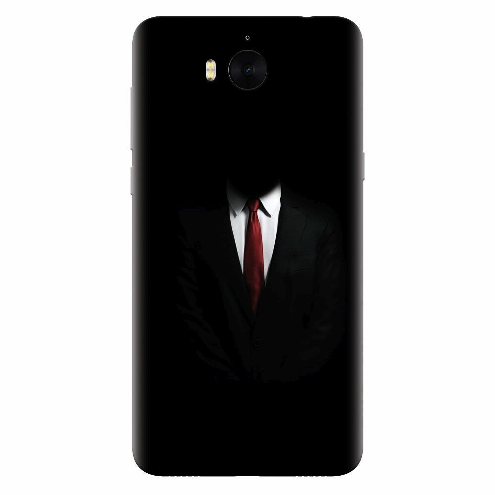 Husa silicon pentru Huawei Y6 2017, Mystery Man In Suit
