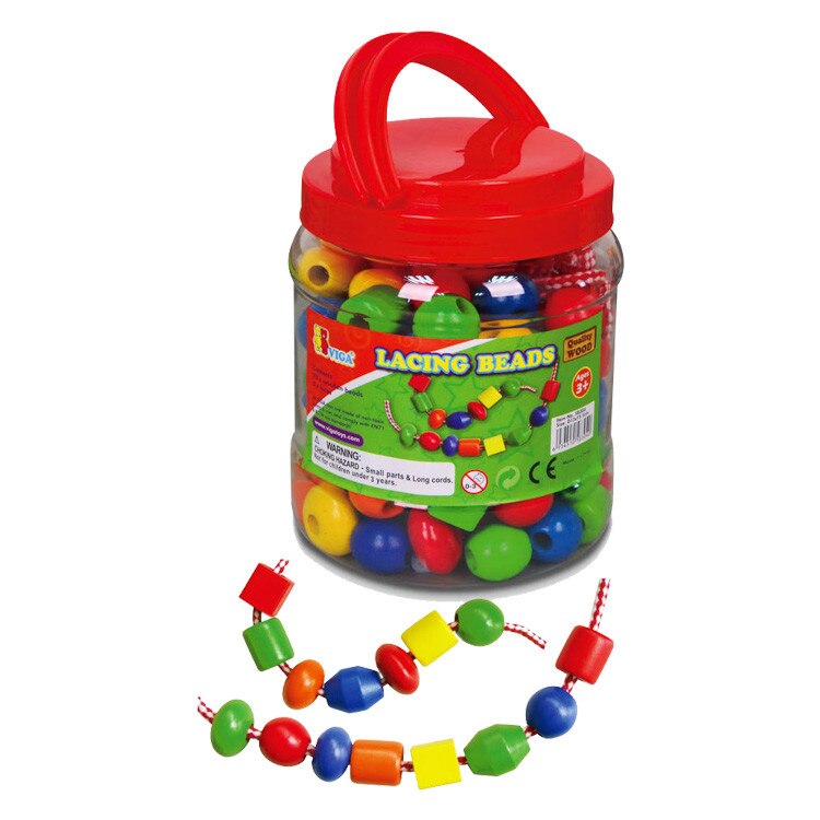 Margele in cutie din plastic, Viga, 90 de bucati