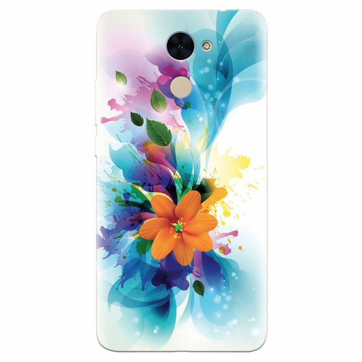 Силиконов кейс съвместим с Huawei Enjoy 7 Plus, Flower 011