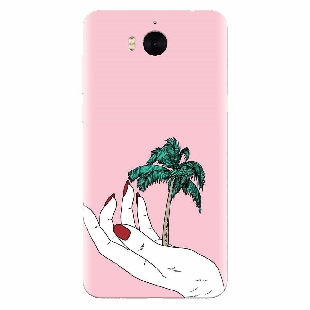 Husa silicon pentru Huawei Y5 2017, Palm Tree