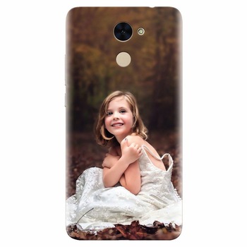 Husa silicon pentru Huawei Enjoy 7 Plus, Girl In Wedding Dress Atest Autumn Husa silicon pentru Huawei Enjoy 7 Plus, Girl In Wedding Dress Atest Autumn