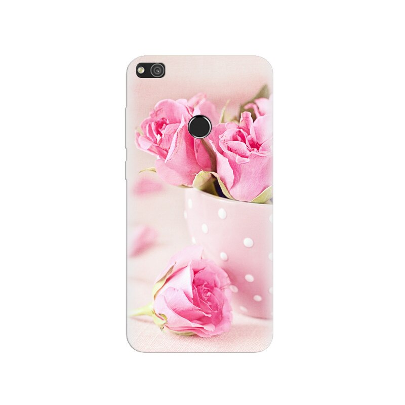 Husa Huawei P8 Lite 2017 Pink Roses Cup Bouquet