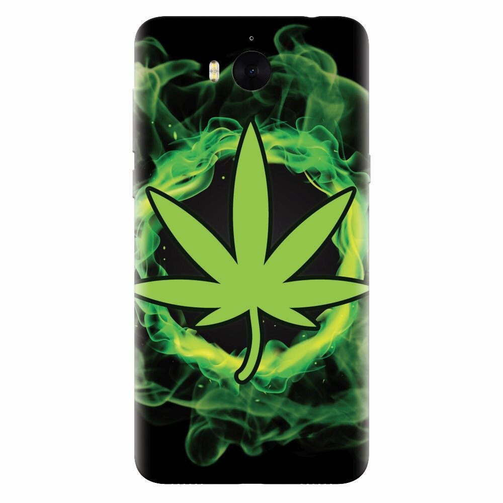 Husa silicon pentru Huawei Y6 2017, GreenFlames