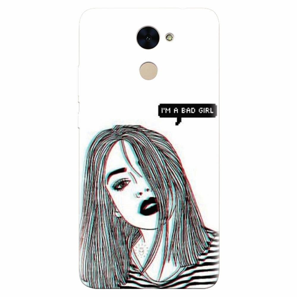 Husa silicon pentru Huawei Enjoy 7 Plus, Im A Bad Girl