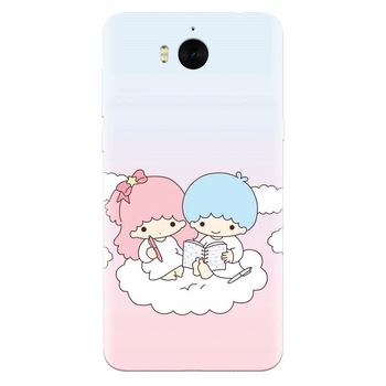 Husa silicon pentru Huawei Y6 2017, Little Twins On Cloud Husa silicon pentru Huawei Y6 2017, Little Twins On Cloud