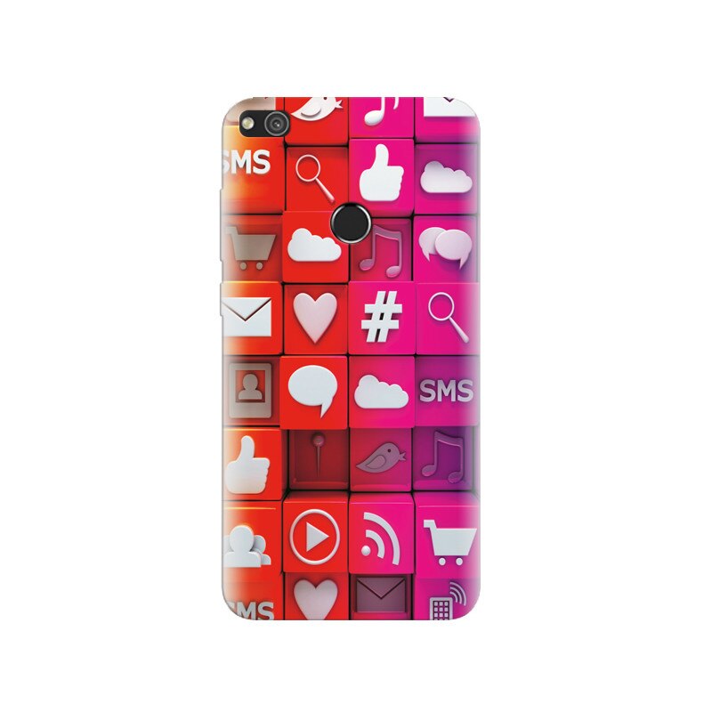 Husa Huawei P8 Lite 2017 Social Media Icons Sms Blog Images
