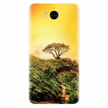 Husa silicon pentru Huawei Y5 2017, Hill Top Tree Golden Light Husa silicon pentru Huawei Y5 2017, Hill Top Tree Golden Light