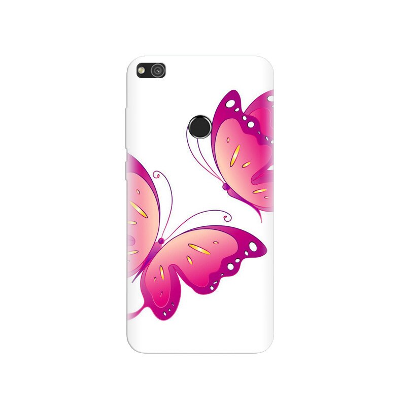 Husa Huawei P8 Lite 2017 Pink Butterfly 003