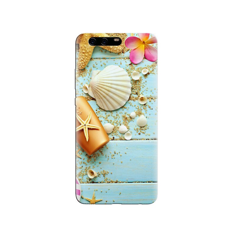 Husa Huawei P10 Blue Wood Seashells Sea Star
