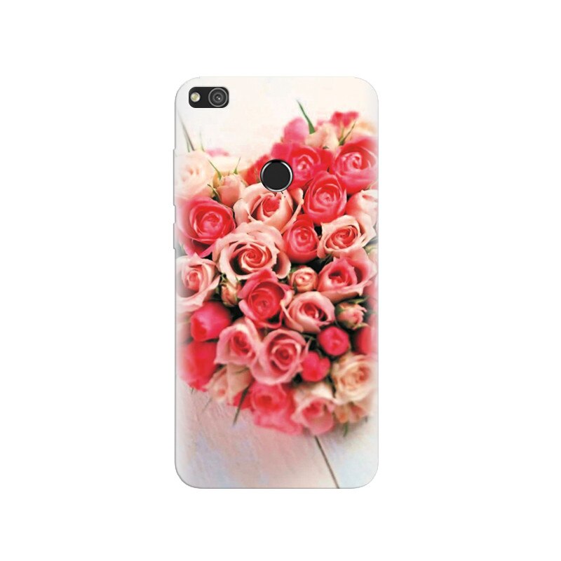 Husa Huawei P8 Lite 2017 Pink Rose Bouquets Background