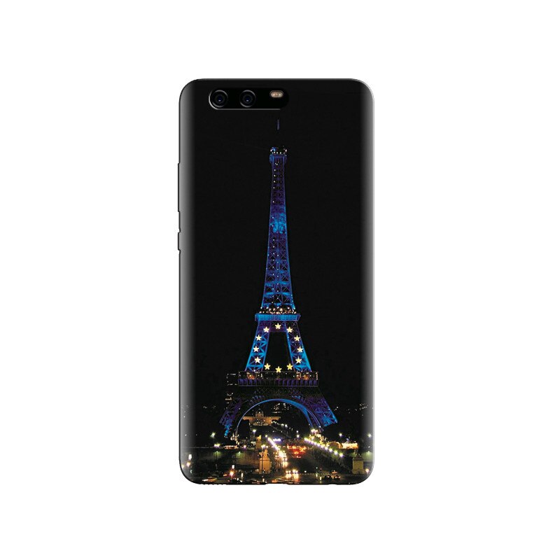 Husa Huawei P10 PLUS Decore Eiffel Tower With Blue Light At Night