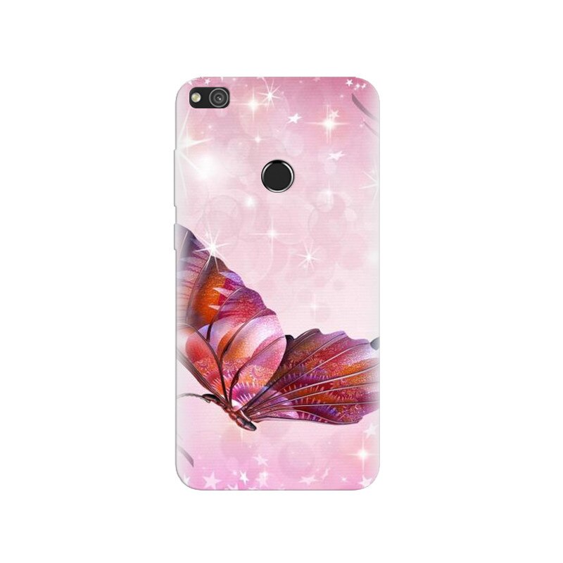 Husa Huawei P8 Lite 2017 Pink Butterfly 005