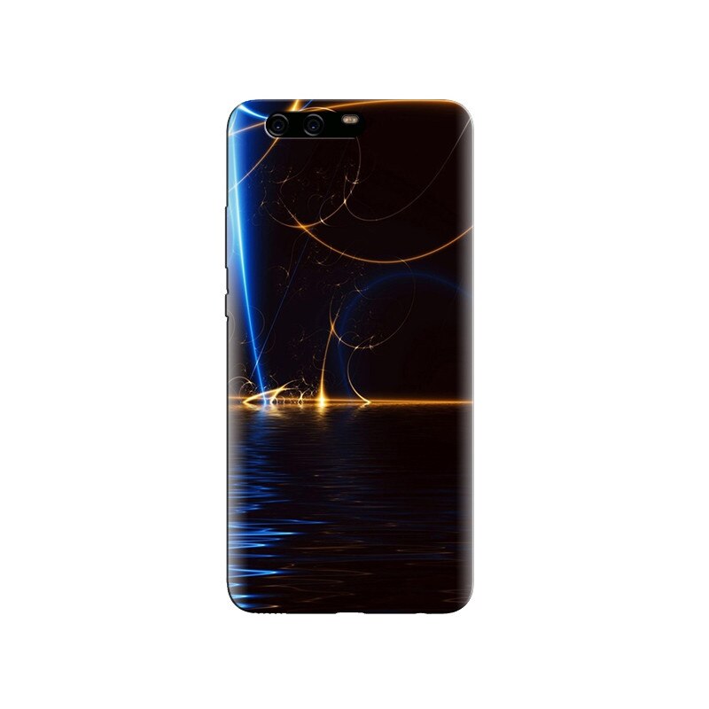 Husa Huawei P10 PLUS Blue Orange Lines Circles Hd