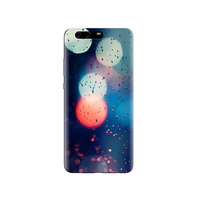 Husa Huawei P10 PLUS Bokeh Blue Red City Lights Rain Drops Window