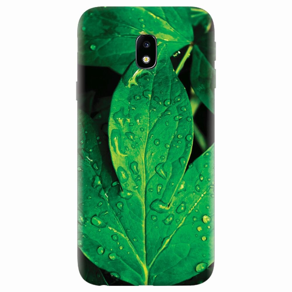 Husa silicon pentru Samsung Galaxy J7 2017, Leaves And Dew