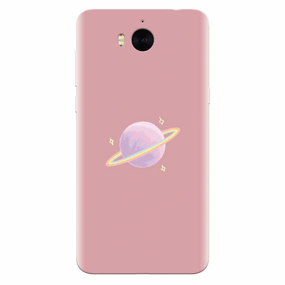 Husa silicon pentru Huawei Y5 2017, Saturn On Pink