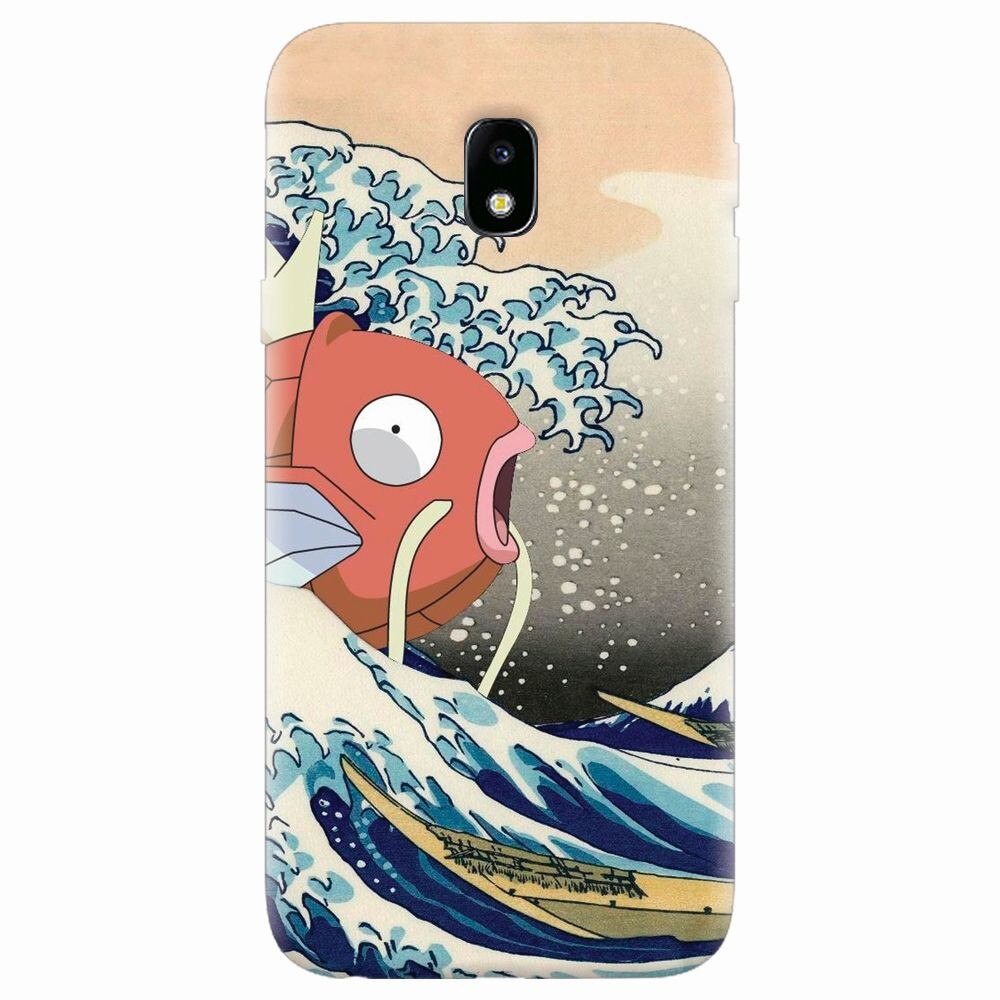 Husa silicon pentru Samsung Galaxy J7 Pro 2017, Great Wave Fish