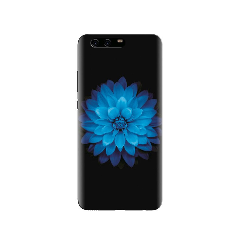 Husa Huawei P10 PLUS Blue Lotus Flower Black Backgrounds