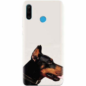 Husa silicon pentru Huawei P30 Lite, Doberman Husa silicon pentru Huawei P30 Lite, Doberman