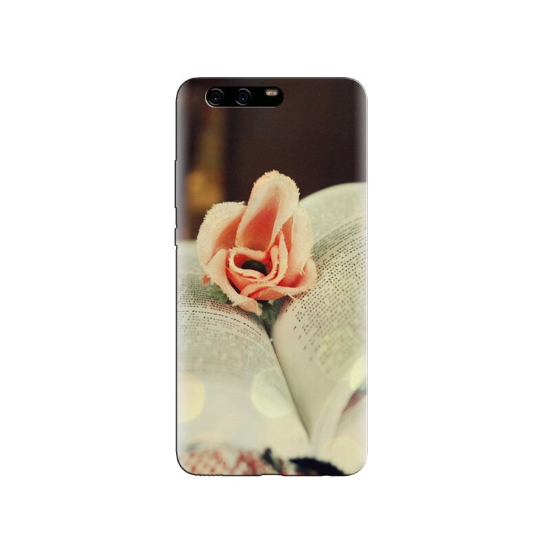 Husa Huawei P10 PLUS Cotton Rose On Book