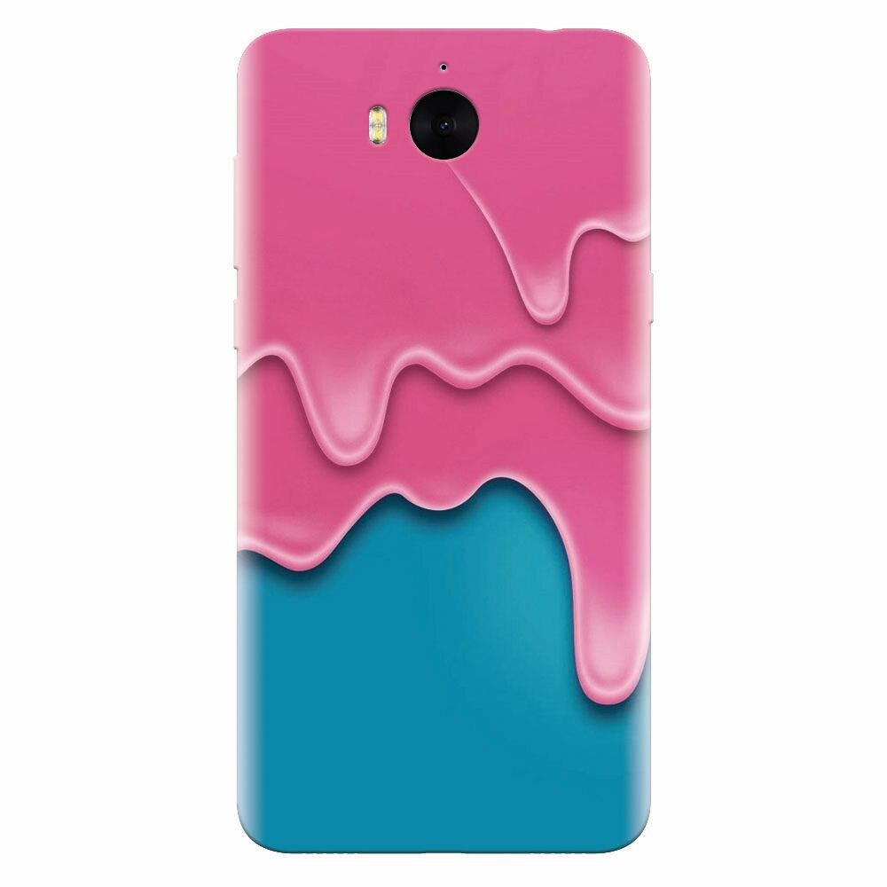 Husa silicon pentru Huawei Y6 2017, Pink Liquid Dripping
