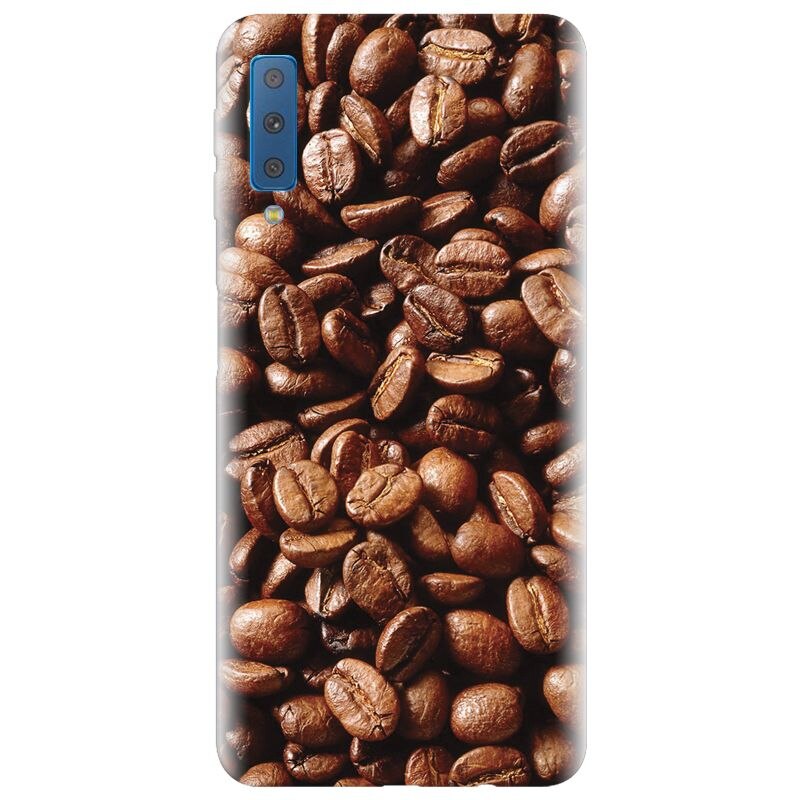 Husa silicon pentru Samsung Galaxy A7 2018, Coffee Beans