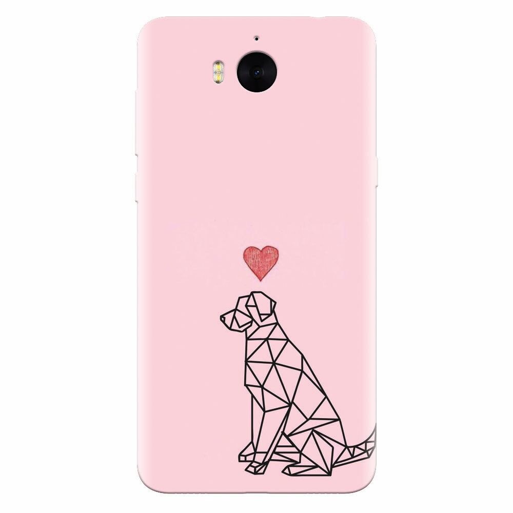 Husa silicon pentru Huawei Y6 2017, Love Dog