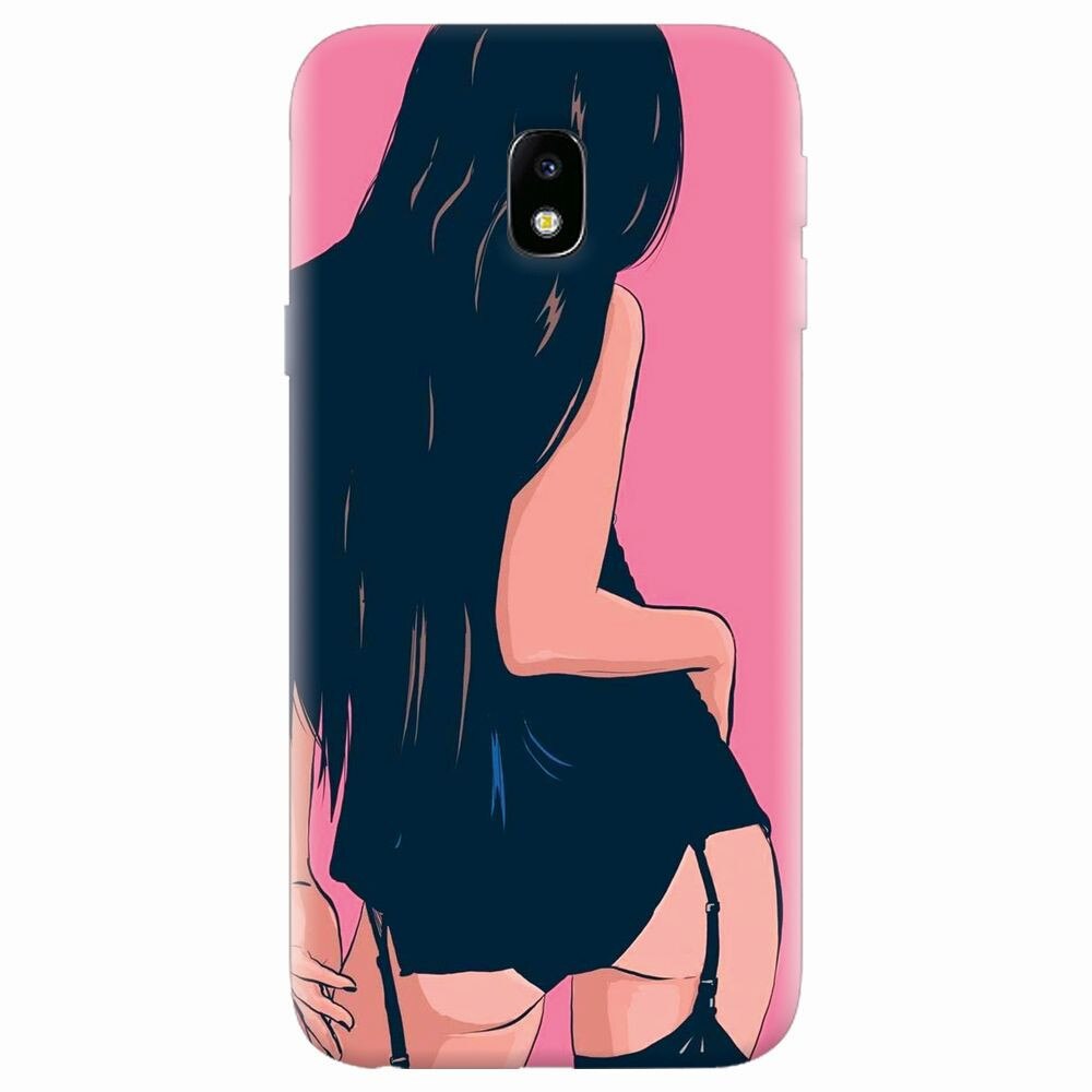 Husa silicon pentru Samsung Galaxy J7 Pro 2017, Girl With Long Hair
