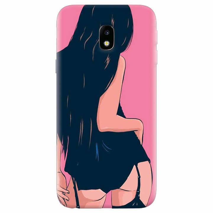 Силиконов калъф за Samsung Galaxy J7 Pro 2017, Girl With Long Hair