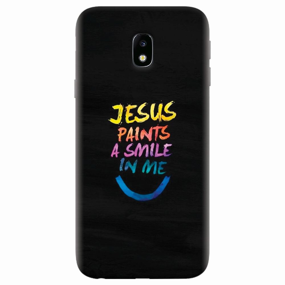 Husa silicon pentru Samsung Galaxy J7 2017, Jesus Paints A Smile In Me