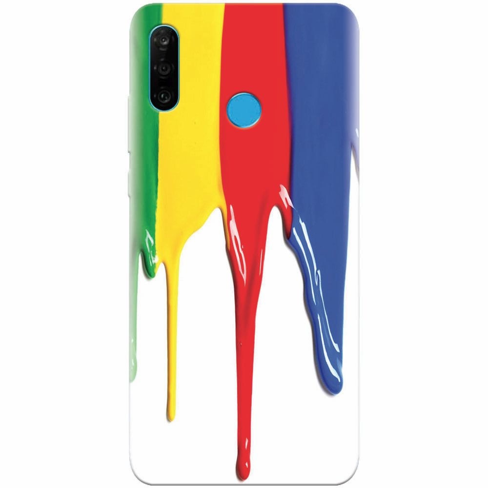 Husa silicon pentru Huawei P30 Lite, Dripping Colorful Paint