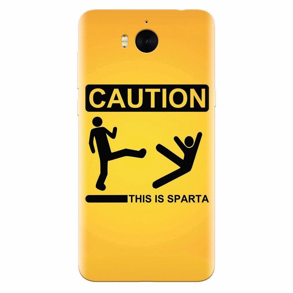 Husa silicon pentru Huawei Y5 2017, This Is Sparta Funny Illustration